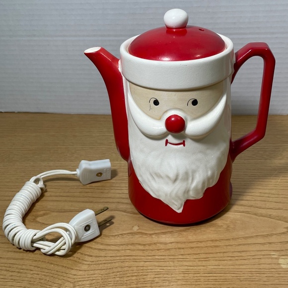 Vtg Dan Brechner Santa Claus Face Electric Hot Pot Tested Works Japan Very Rare! - Picture 1 of 15